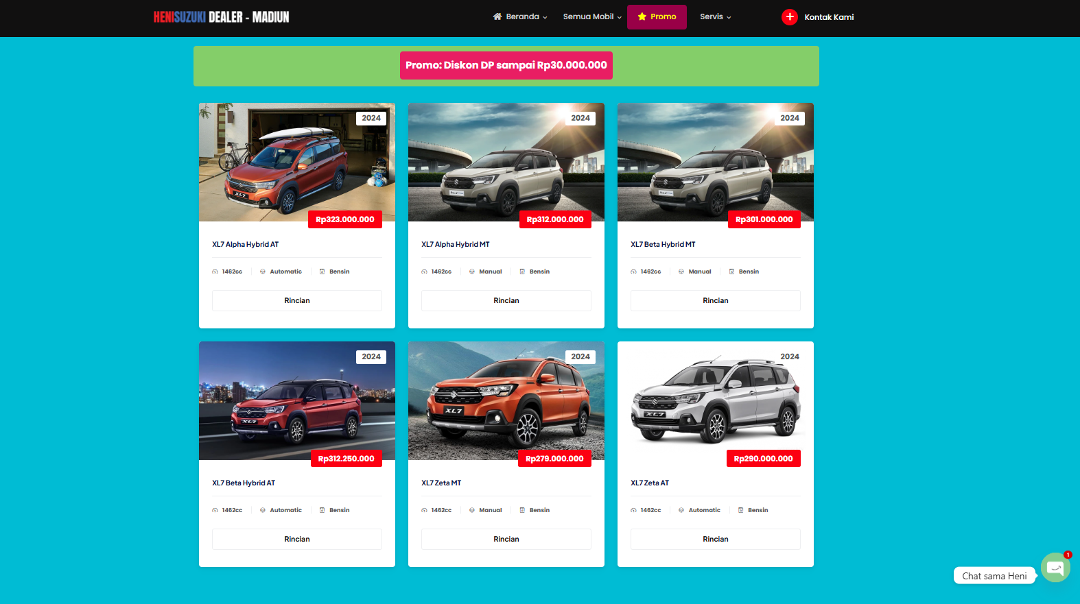 Situs Web Dealer Mobil
